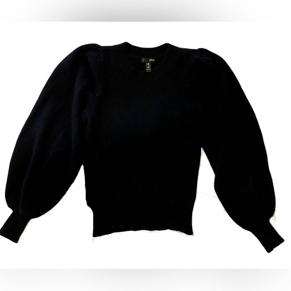 100% Cashmere Balloon Sleeve Sweater
